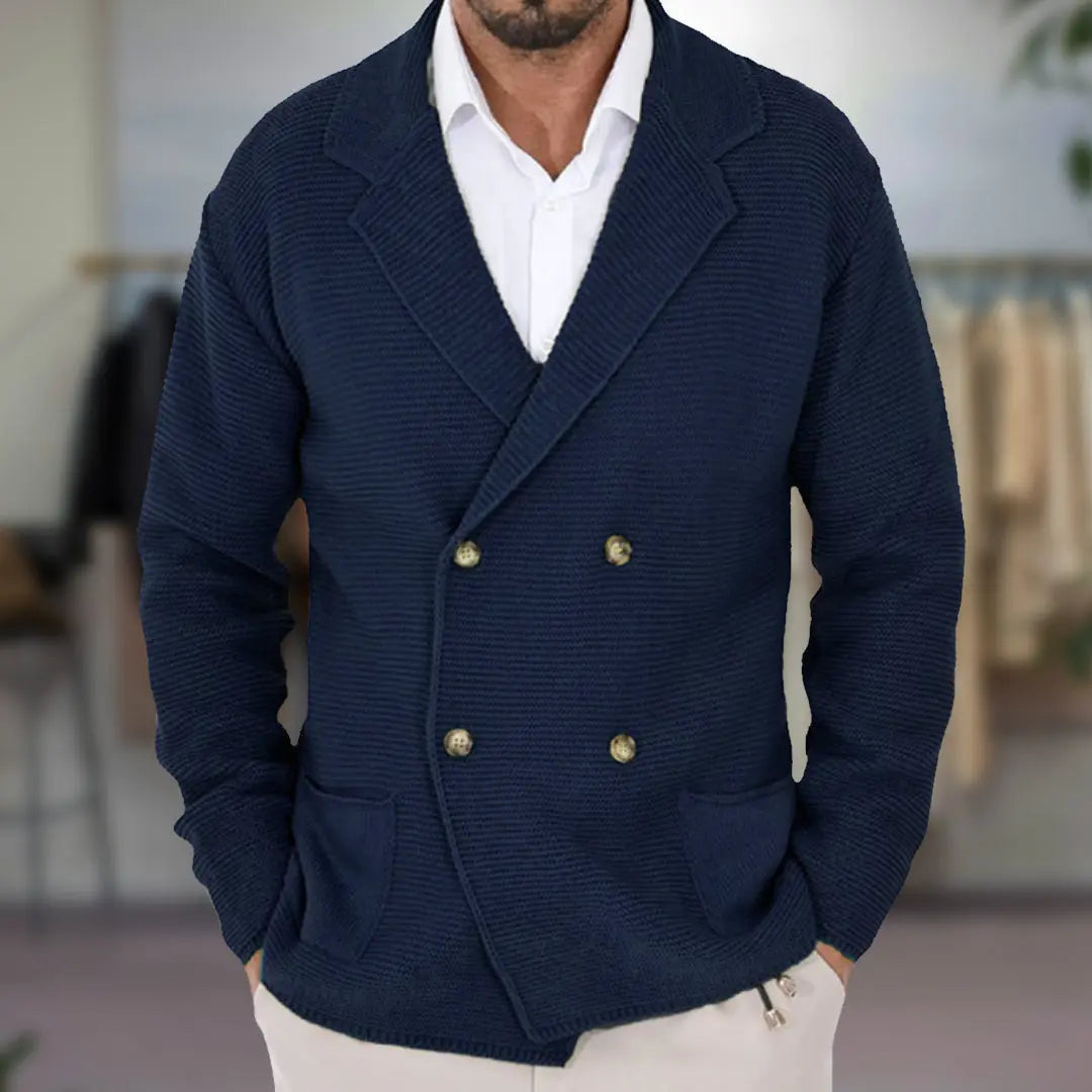 Dobbeltknappet Cardigan for Menn og Kvinner 1