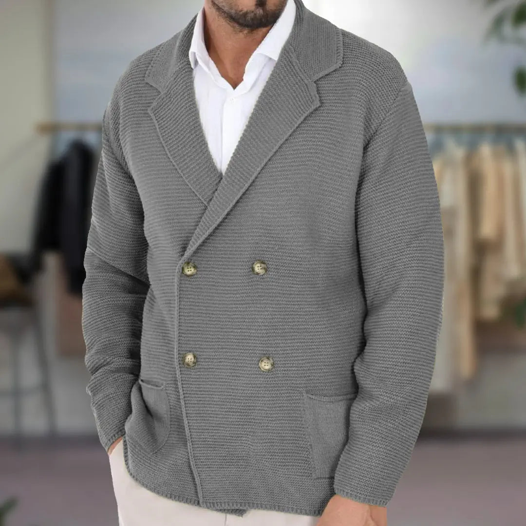 Dobbeltknappet Cardigan for Menn og Kvinner 2