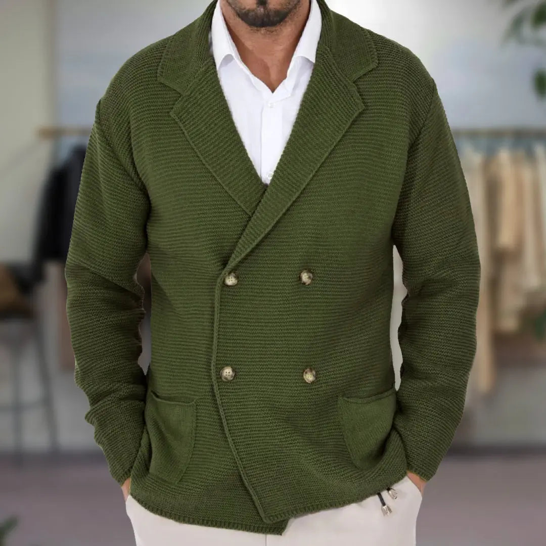 Dobbeltknappet Cardigan for Menn og Kvinner 4