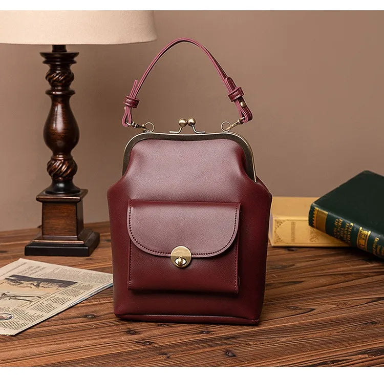 Dame Crossbody Veske Elegant Kunstskinn Justerbar Skulderstropp 3