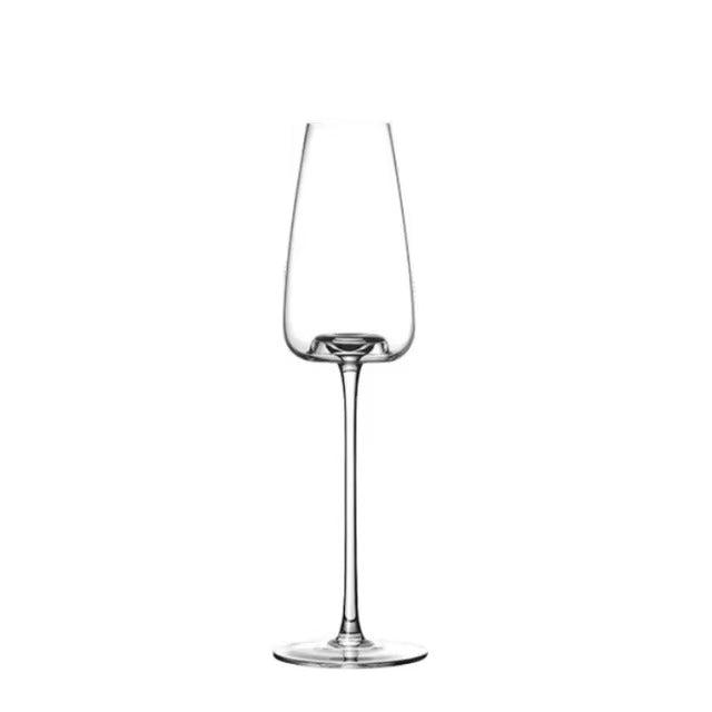 Håndlaget vin- og champagneglassett med raffinert design 9