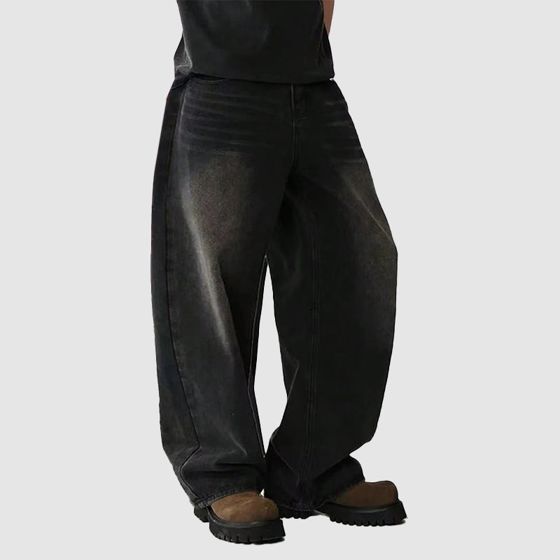 Herre Baggy Jeans med Vid Ben 4