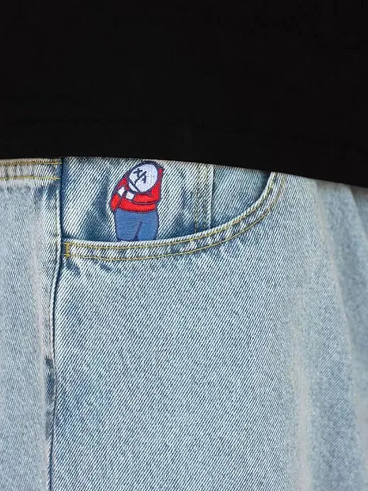 Herre Baggy Jeans med Vide Ben 8