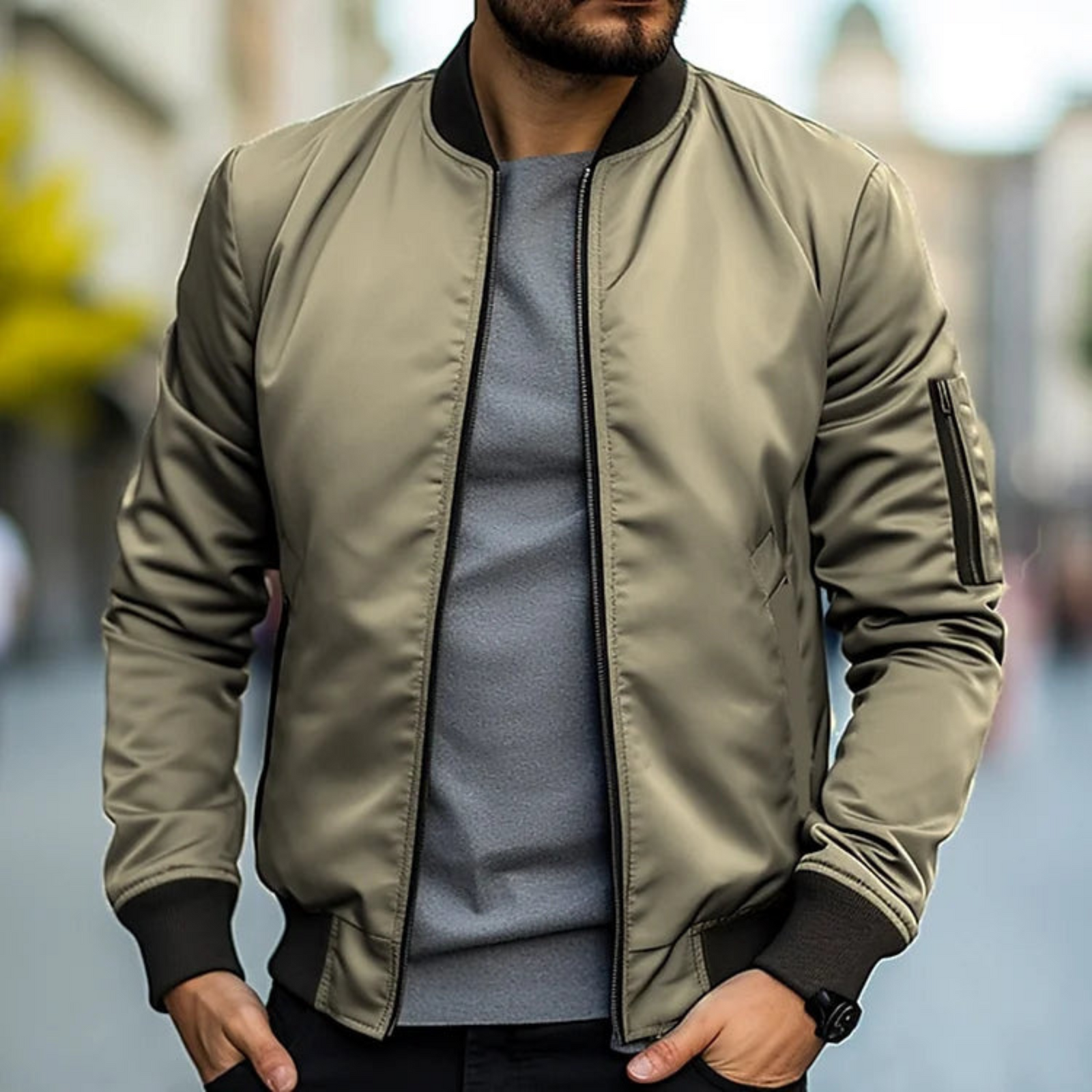 Herre Bomberjakke Urban Stil 3