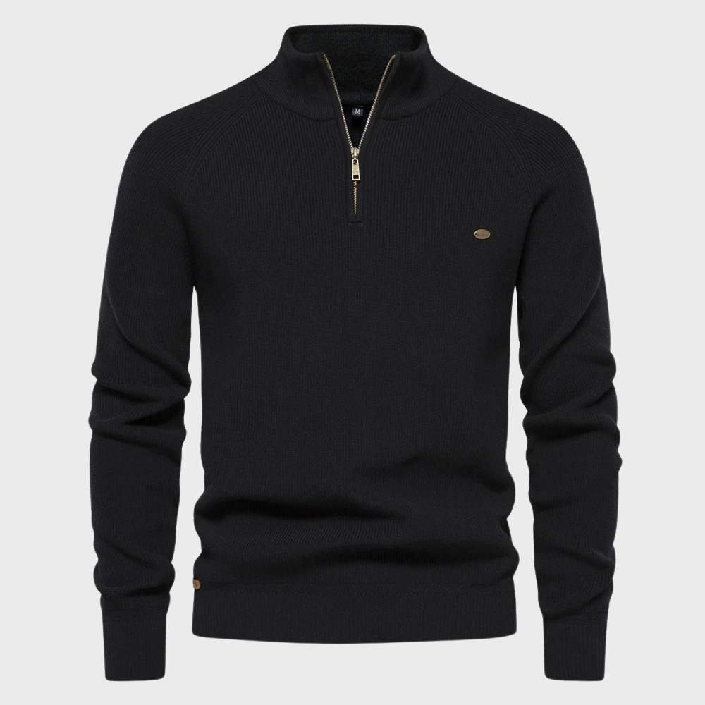 Herre Cardigan med Halv Glidelås 1