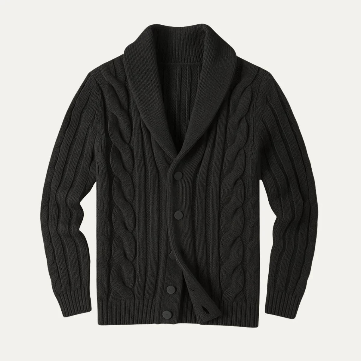 Herre Cardigan med Strikket Design 3