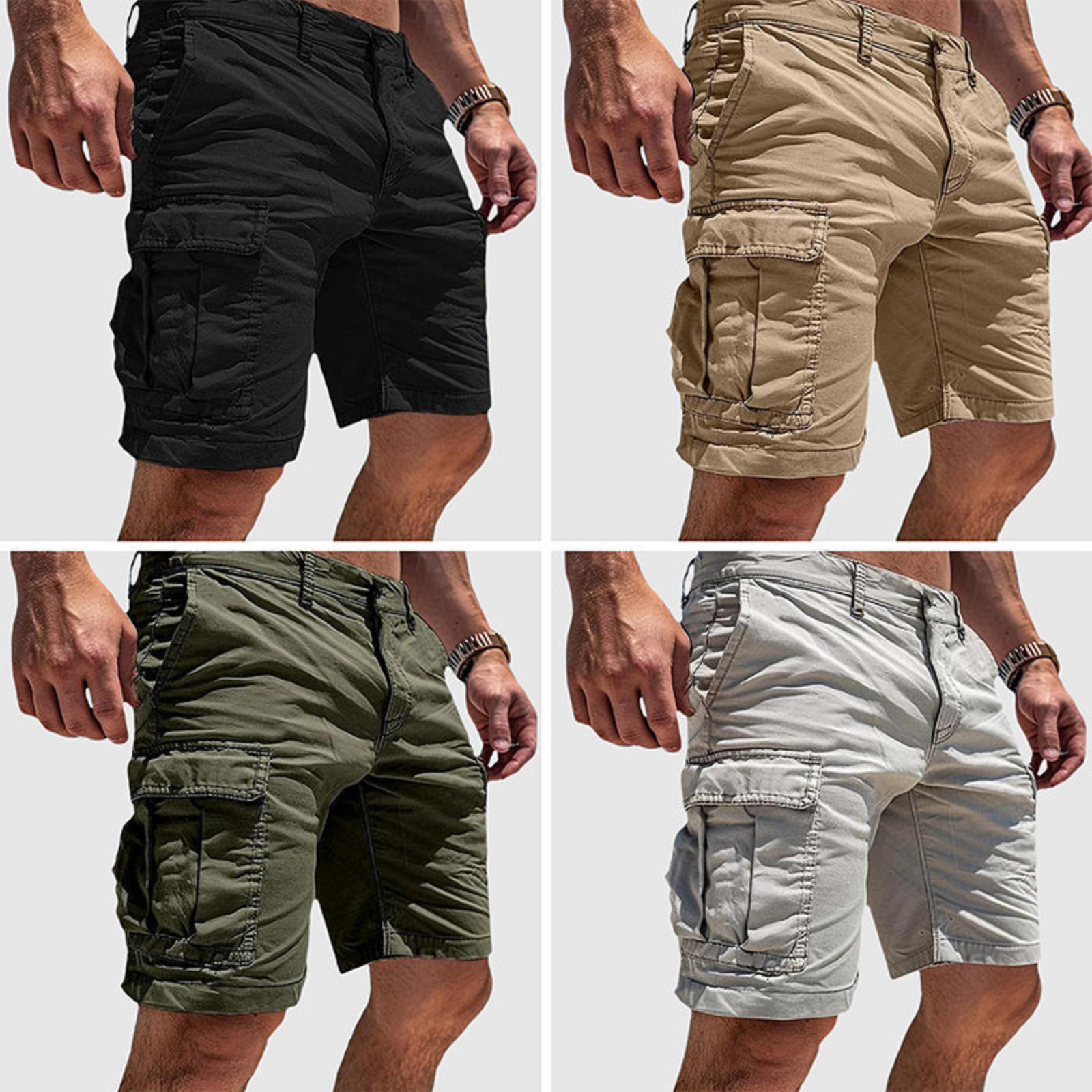 Herre Cargo Shorts Praktisk Design 3