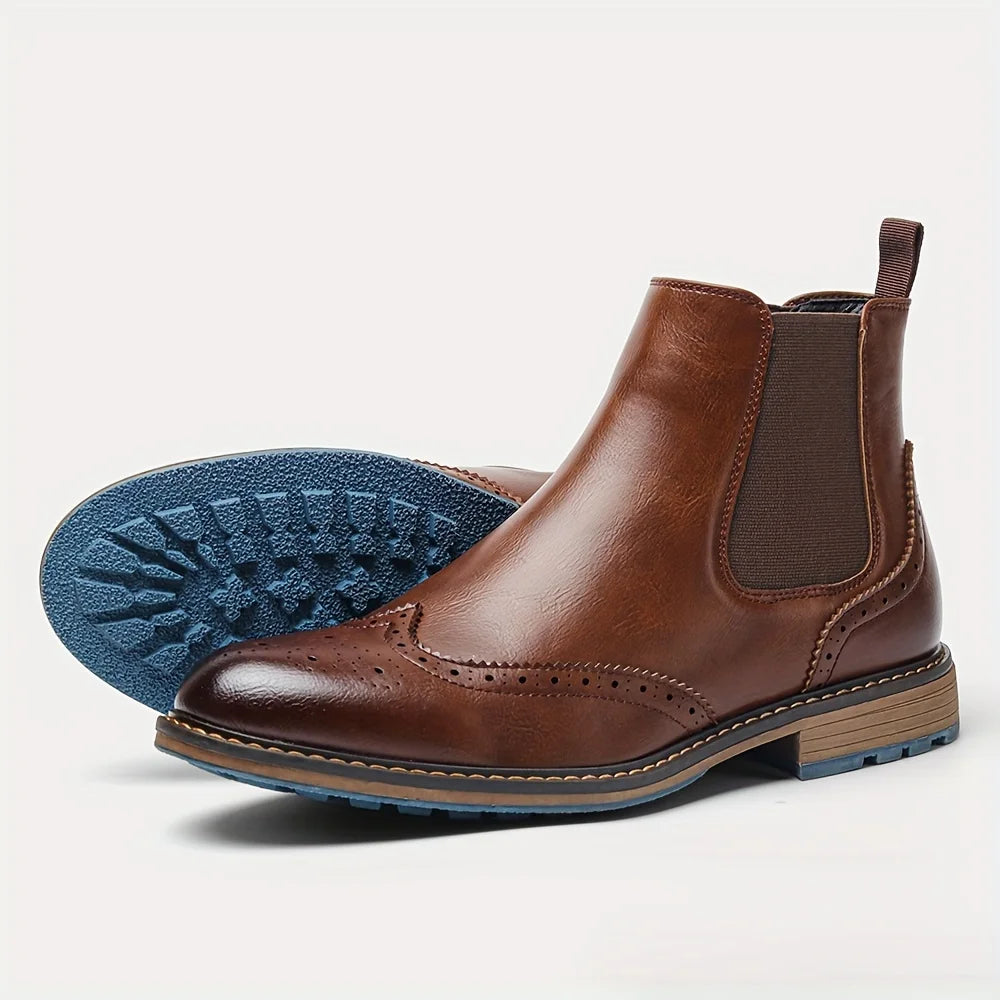 Herre Chelsea Boots Klassisk Stil Støvletter 6