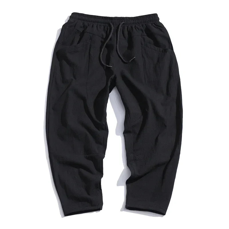 Herre Cropped Bukser med Justerbar Midje 4