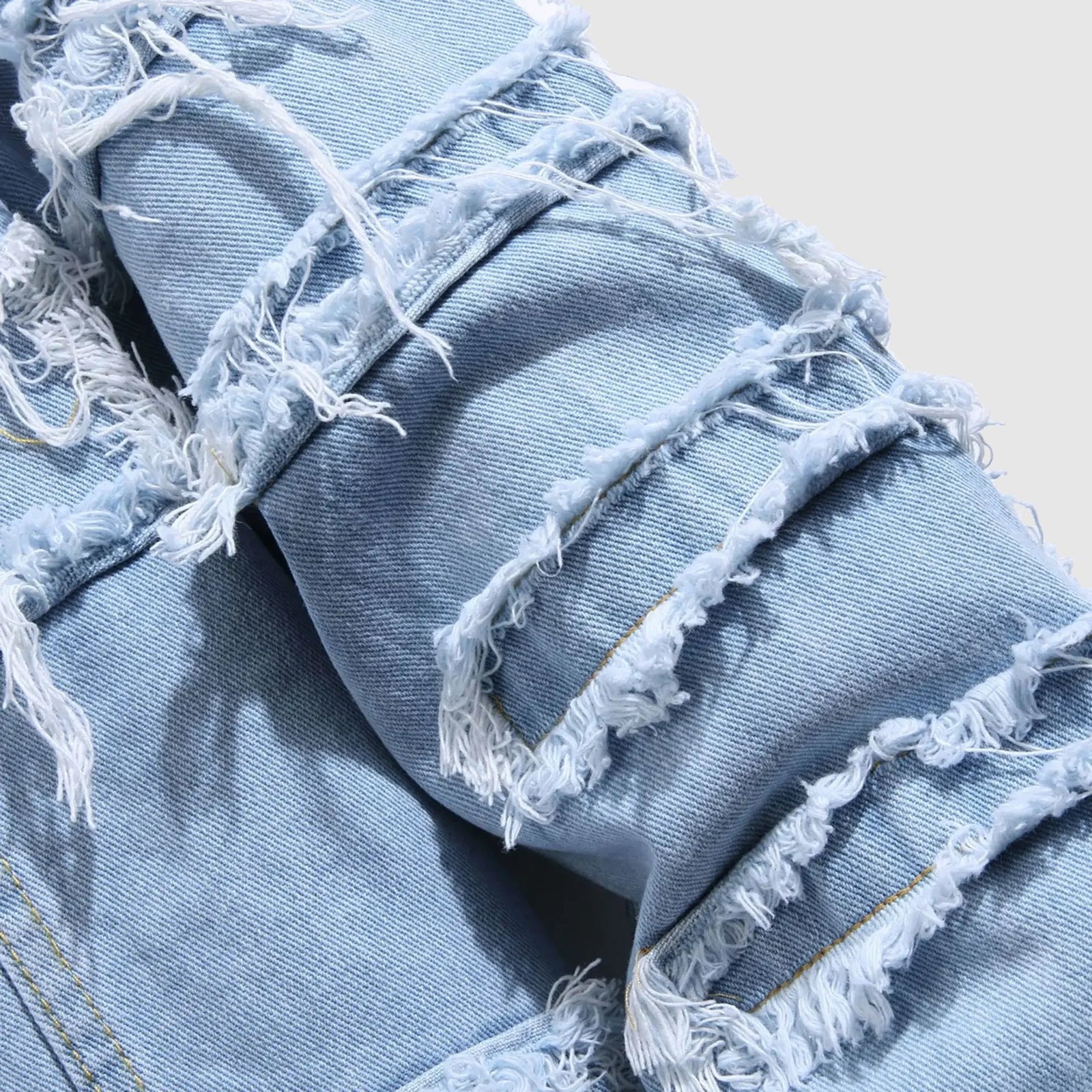 Herre Denimjakke Robust Slank Passform 2