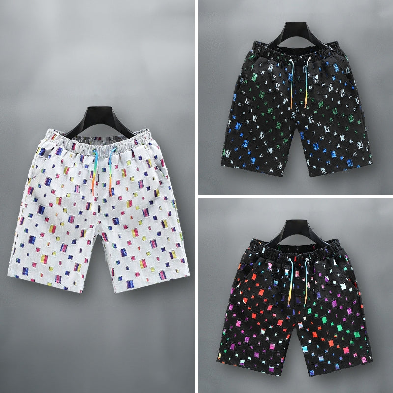 Herre Denimshorts Med Frynsekutt og Livlige Farger 4