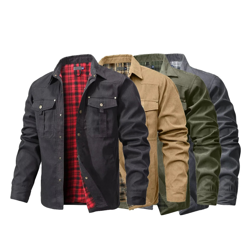 Herre Flanellskjorte Fôret Casual Polyester 0