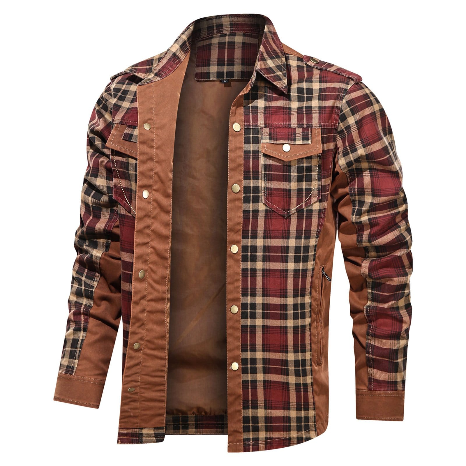 Herre Flanellskjorte Klassisk Design Langermet Bomull-Polyester 1