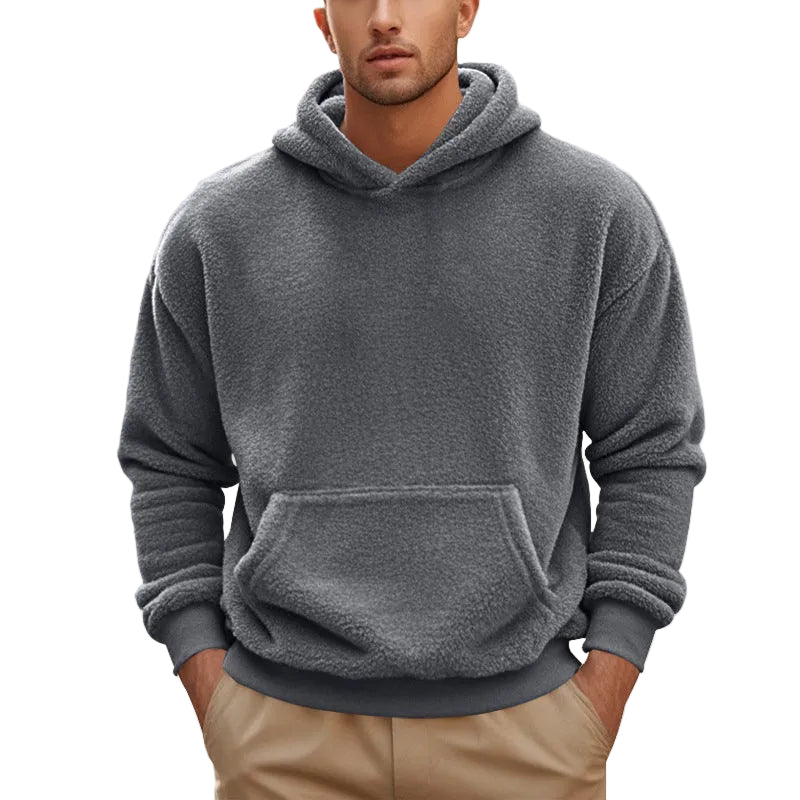 Herre Fleece-genser med hette 0