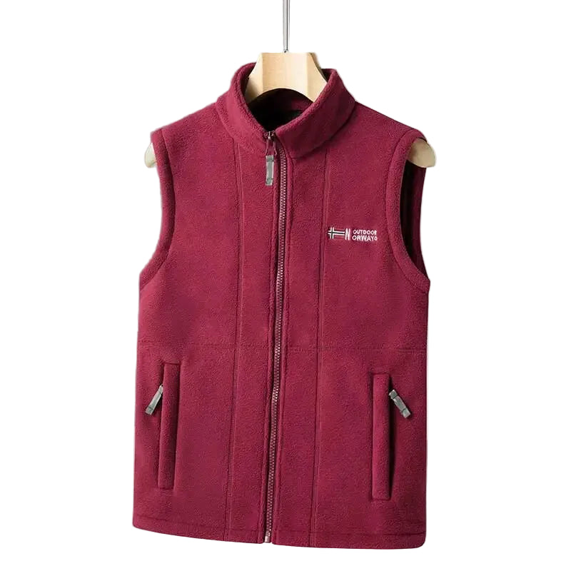 Herre Fleecevest med Geometrisk Design 0
