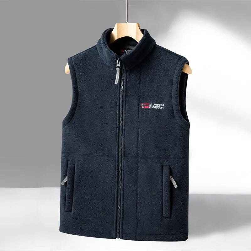 Herre Fleecevest med Geometrisk Design 2