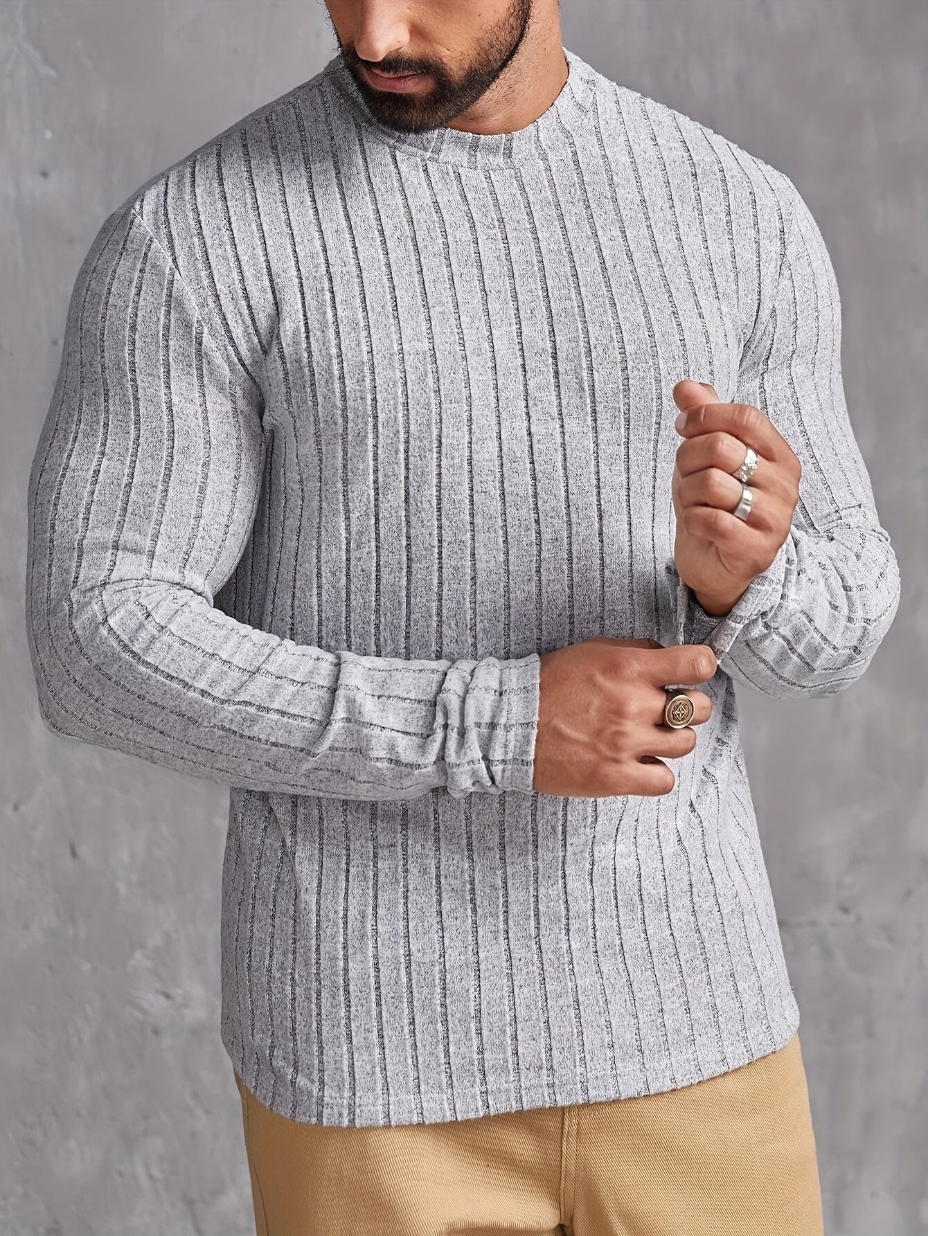 Herre Genser Crewneck Casual Stil Tidløs 2