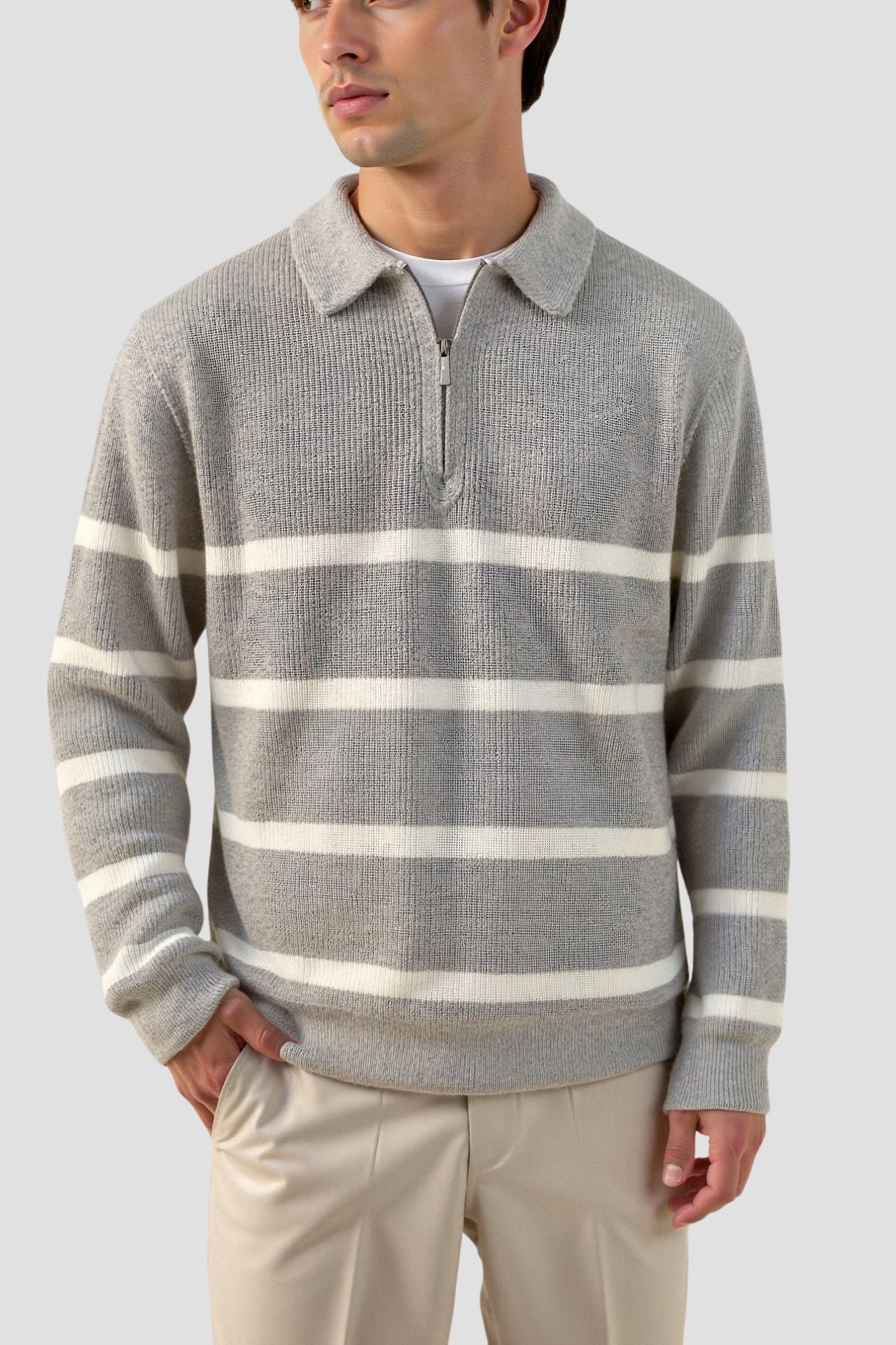 Herre Genser Half Zip Klassisk Stil 2