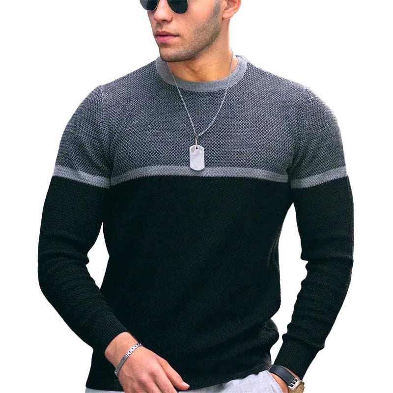 Herre Genser Sporty Snitt Rundhals 0