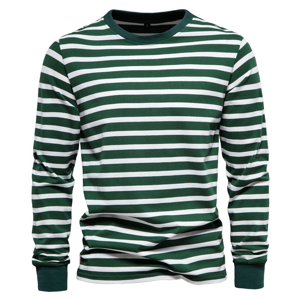 Herre Genser Strikket med Moderne Striper 6