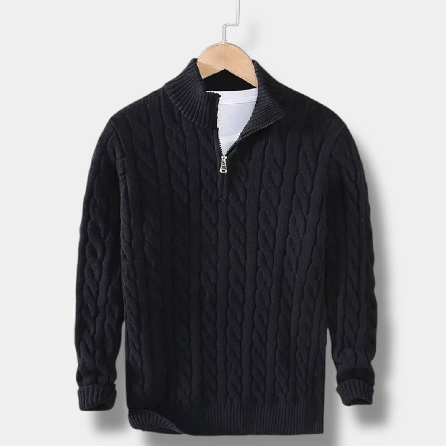 Herre Genser med Høy Hals Jacquard 8