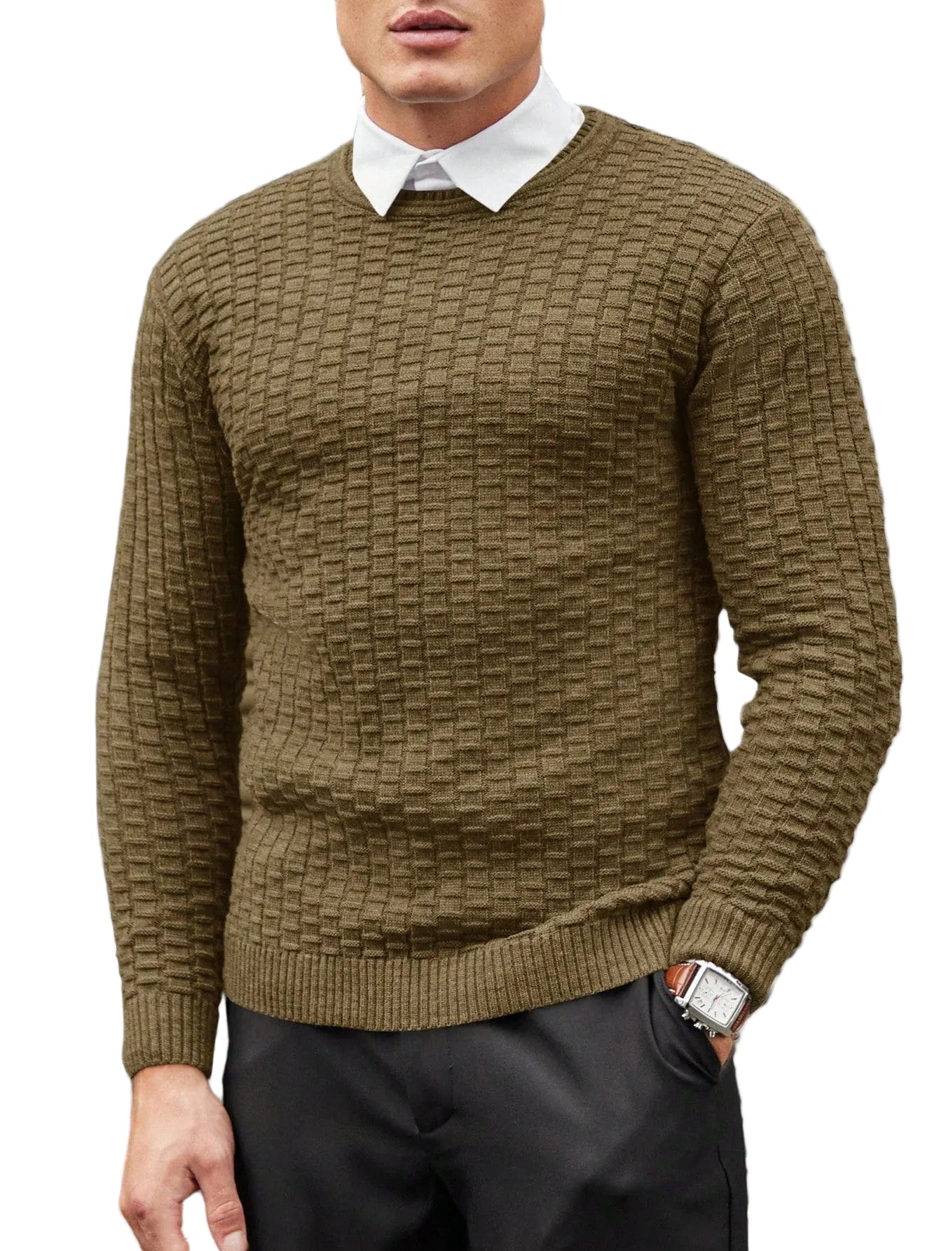 Herre Genser med Jacquarddesign 0