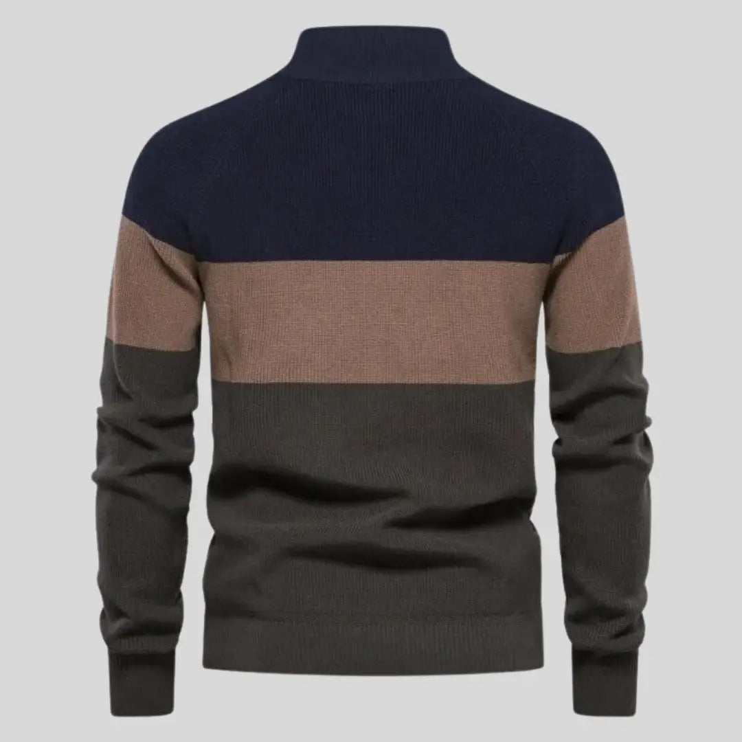 Herre Genser med Lappeteppe Design 2