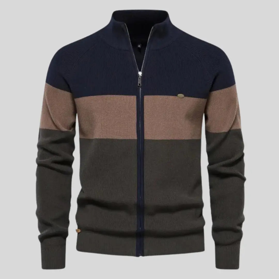Herre Genser med Lappeteppe Design 4