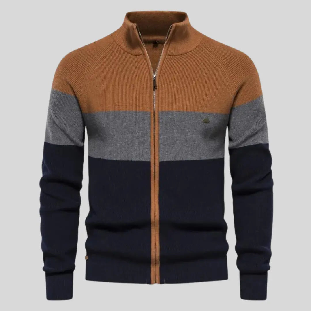 Herre Genser med Lappeteppe Design 5