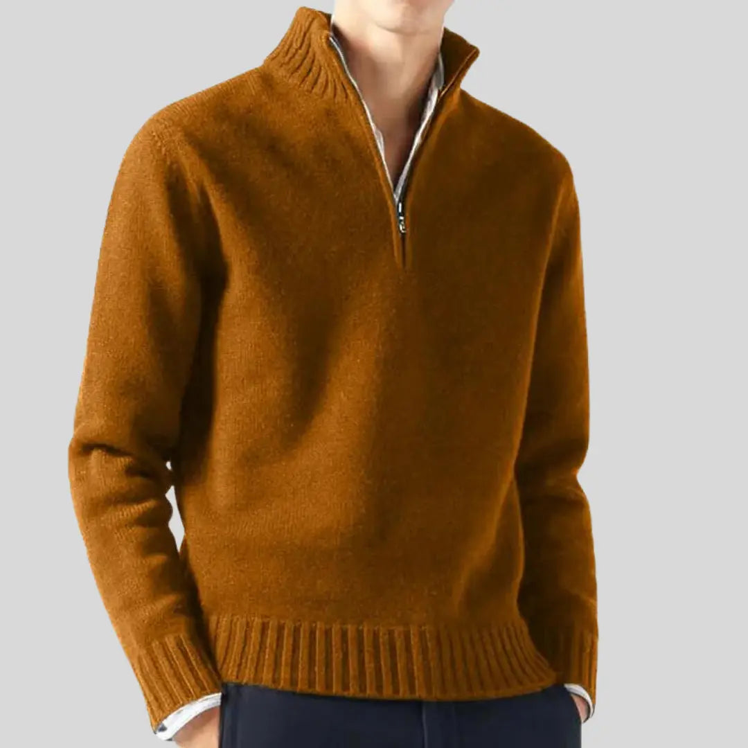 Herre Halvtjeneste Genser Med Stilig Design 2