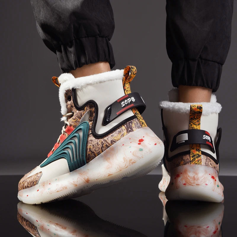 Herre Høytopp Sneakers med Trykk 0