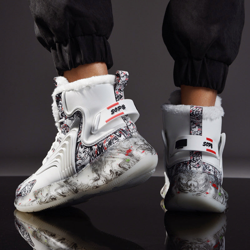 Herre Høytopp Sneakers med Trykk 1