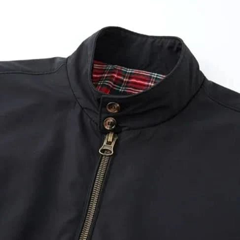 Herre Jakke Bomber Klassisk Stil med Rutete Fôr 5