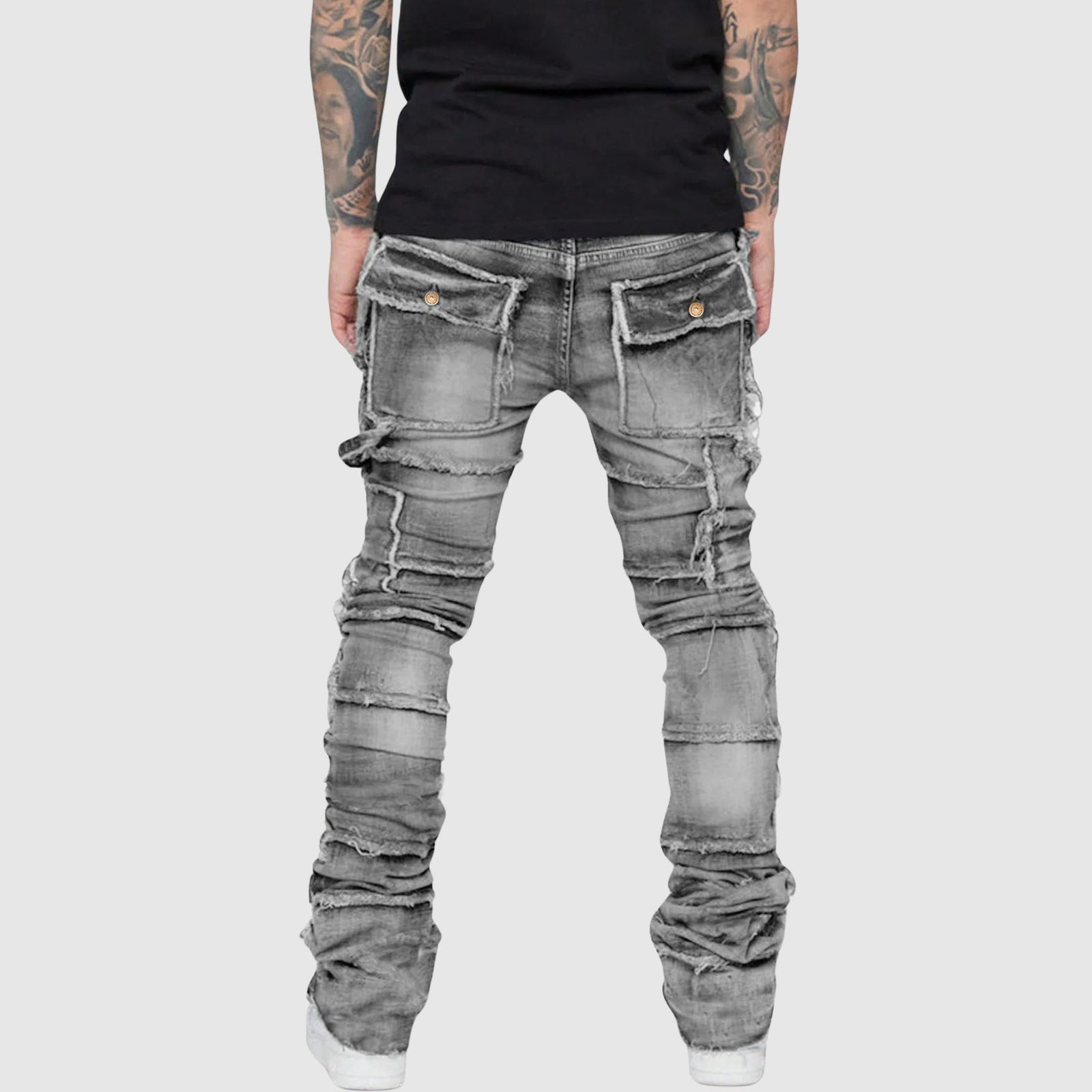 Herre Jeans Slank Passform Distressed 3