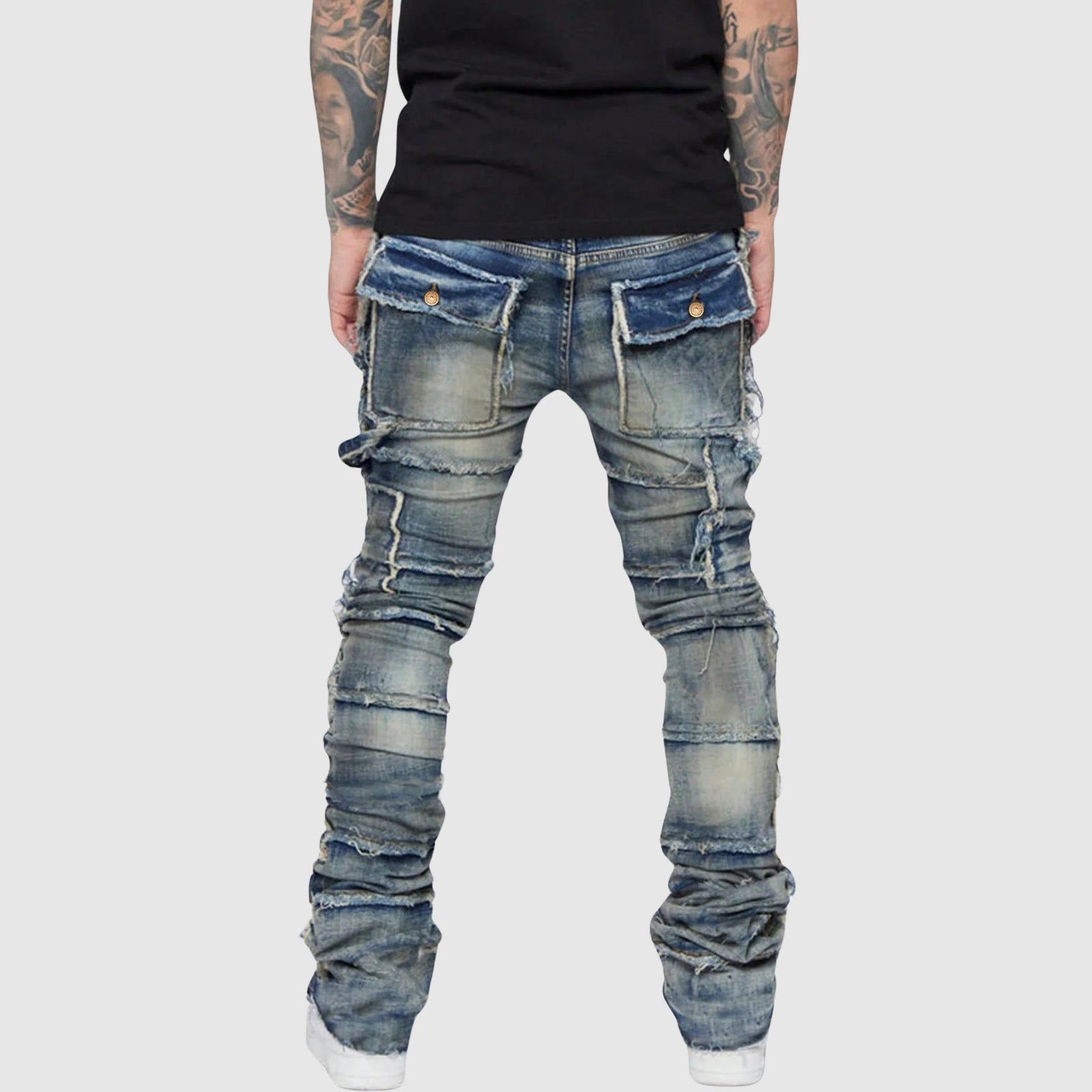 Herre Jeans Slank Passform Distressed 5