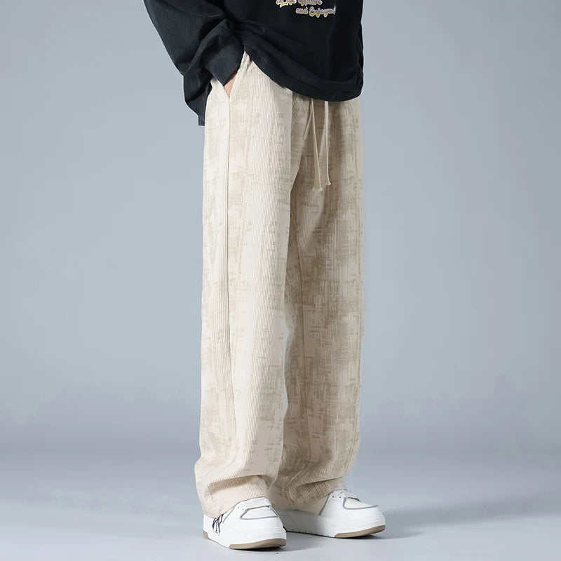 Herre Joggebukse Retro Stil med Justerbar Passform og Praktiske Lommer 2