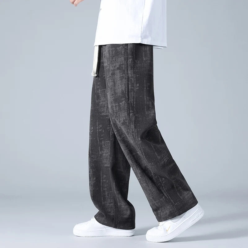 Herre Joggebukse Retro Stil med Justerbar Passform og Praktiske Lommer 4
