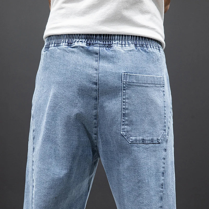 Herre Joggerbukser Denim Stil Avslappet Tapered 2