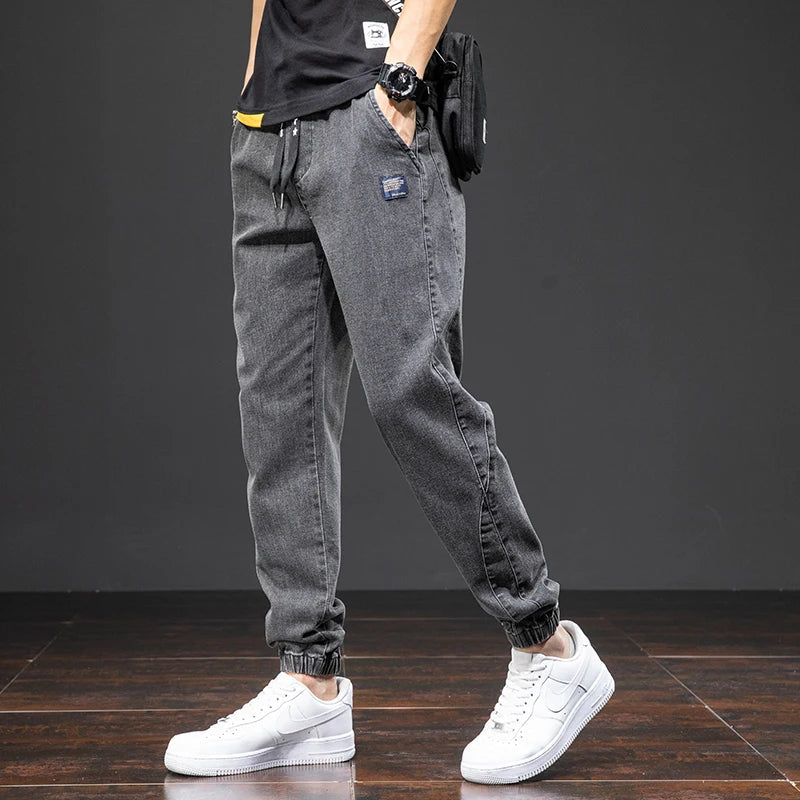 Herre Joggerbukser Denim Stil Avslappet Tapered 4
