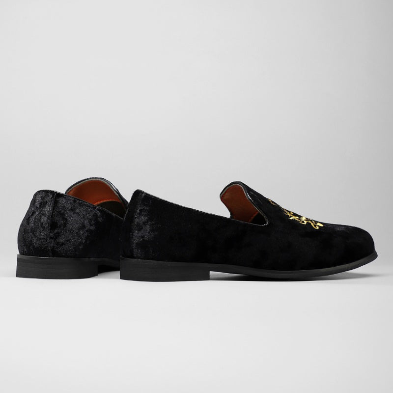 Herre Loafers Fløyel med Intrikat Design 3