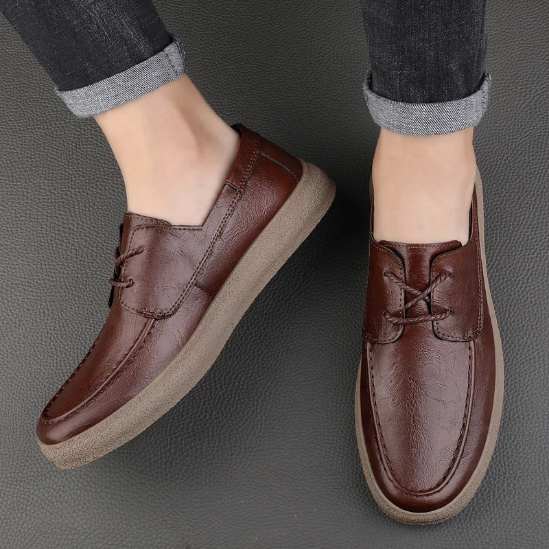 Herre Loafers med Åpen Snøring Moderne Stil 4