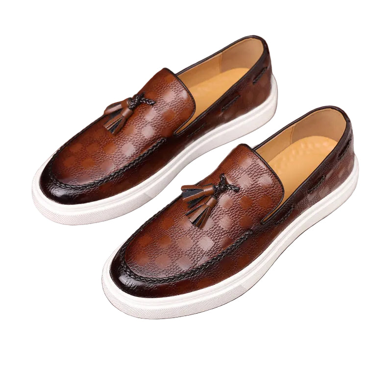 Herre Loafers med preget design 0
