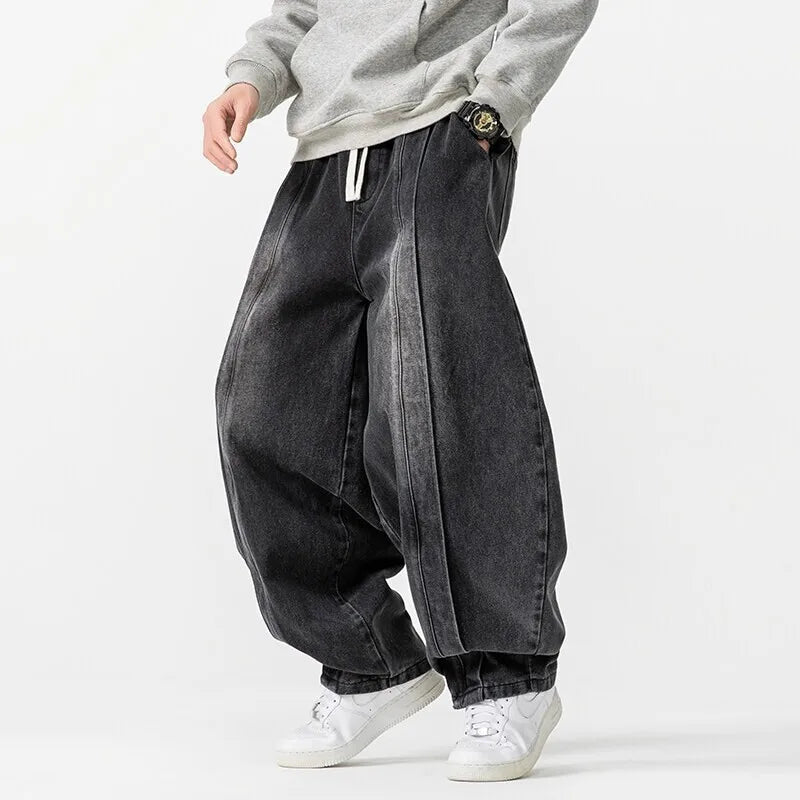 Herre Overdimensjonerte Jeans Tapered 4