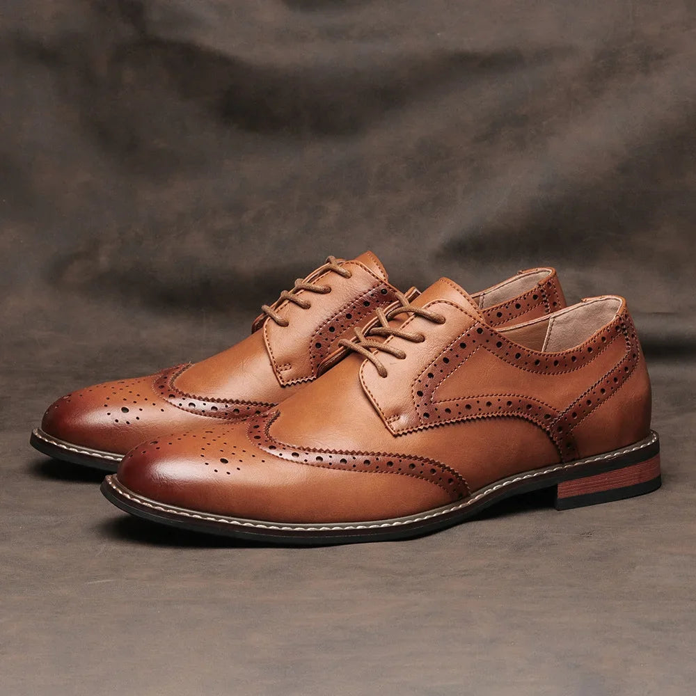 Herre Oxford Brogues Klassisk Stil 3