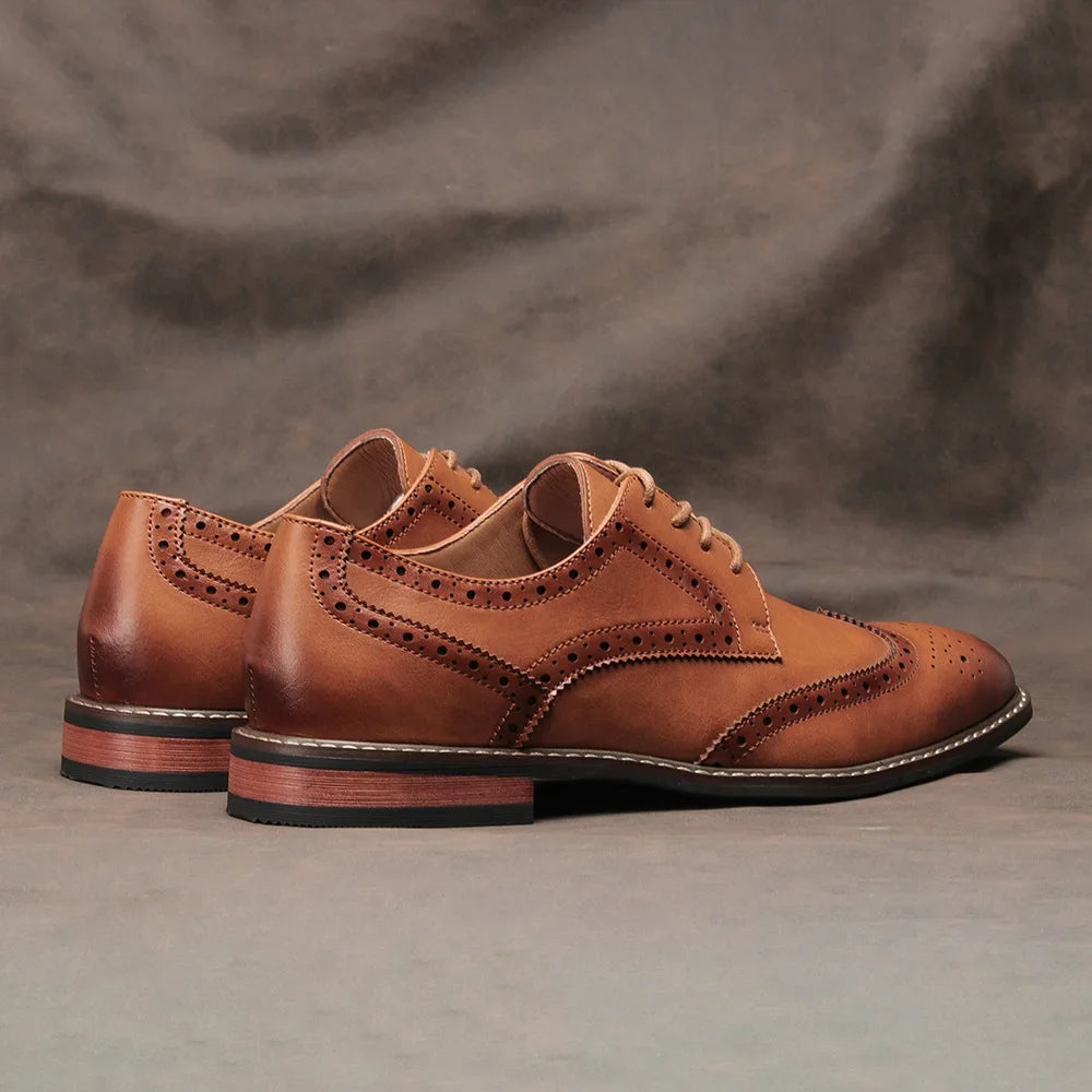 Herre Oxford Brogues Klassisk Stil 5