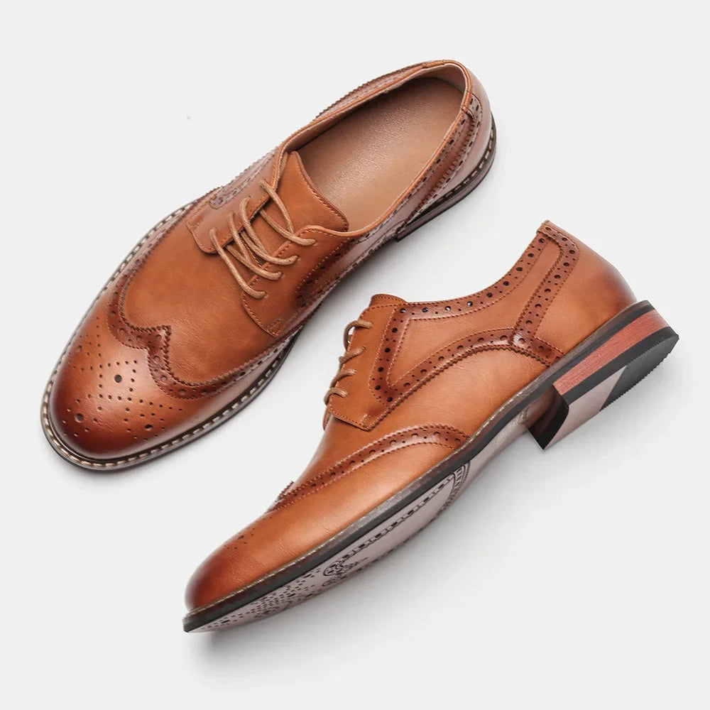 Herre Oxford Brogues Klassisk Stil 6