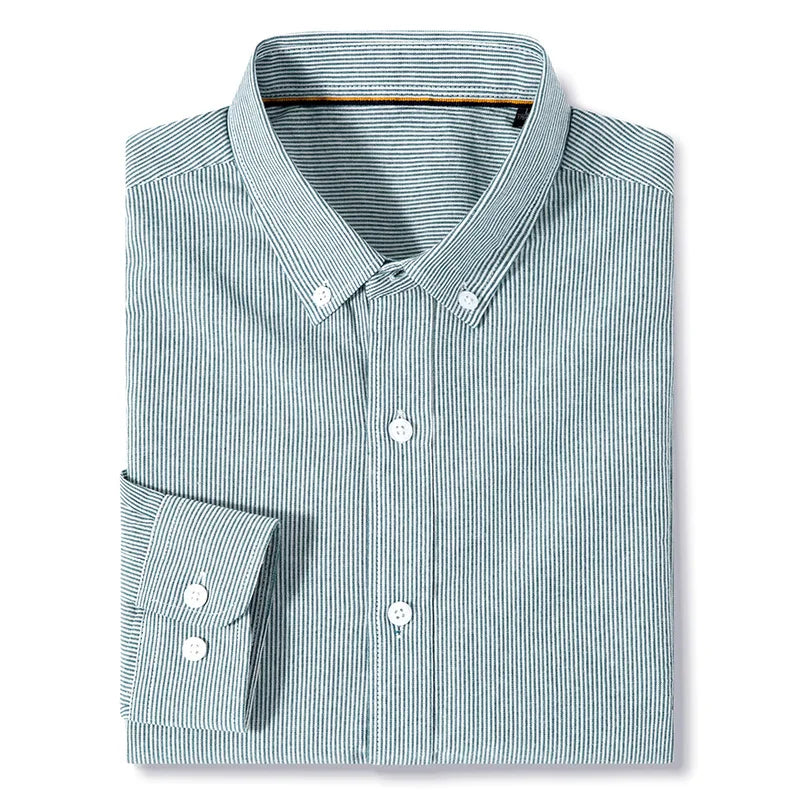 Herre Oxford Skjorte Klassisk Stil 8