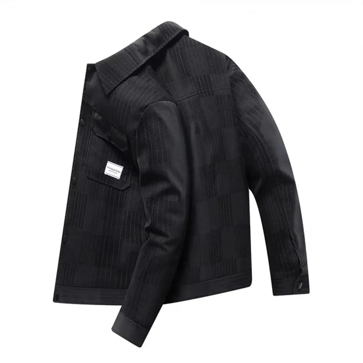 Herre Pinstripe Jakke med Strukturert Krage 5