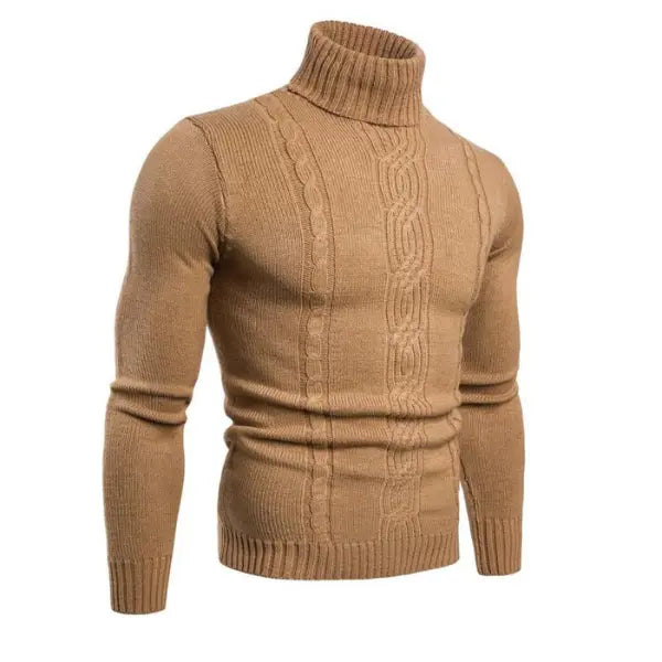 Herre Polo Skjorte Kabelstrikket Klassisk Stil 0