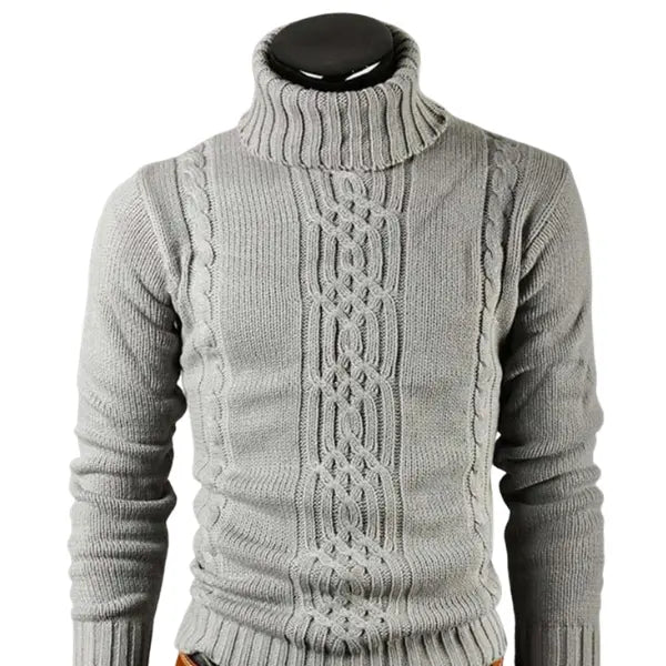 Herre Polo Skjorte Kabelstrikket Klassisk Stil 3